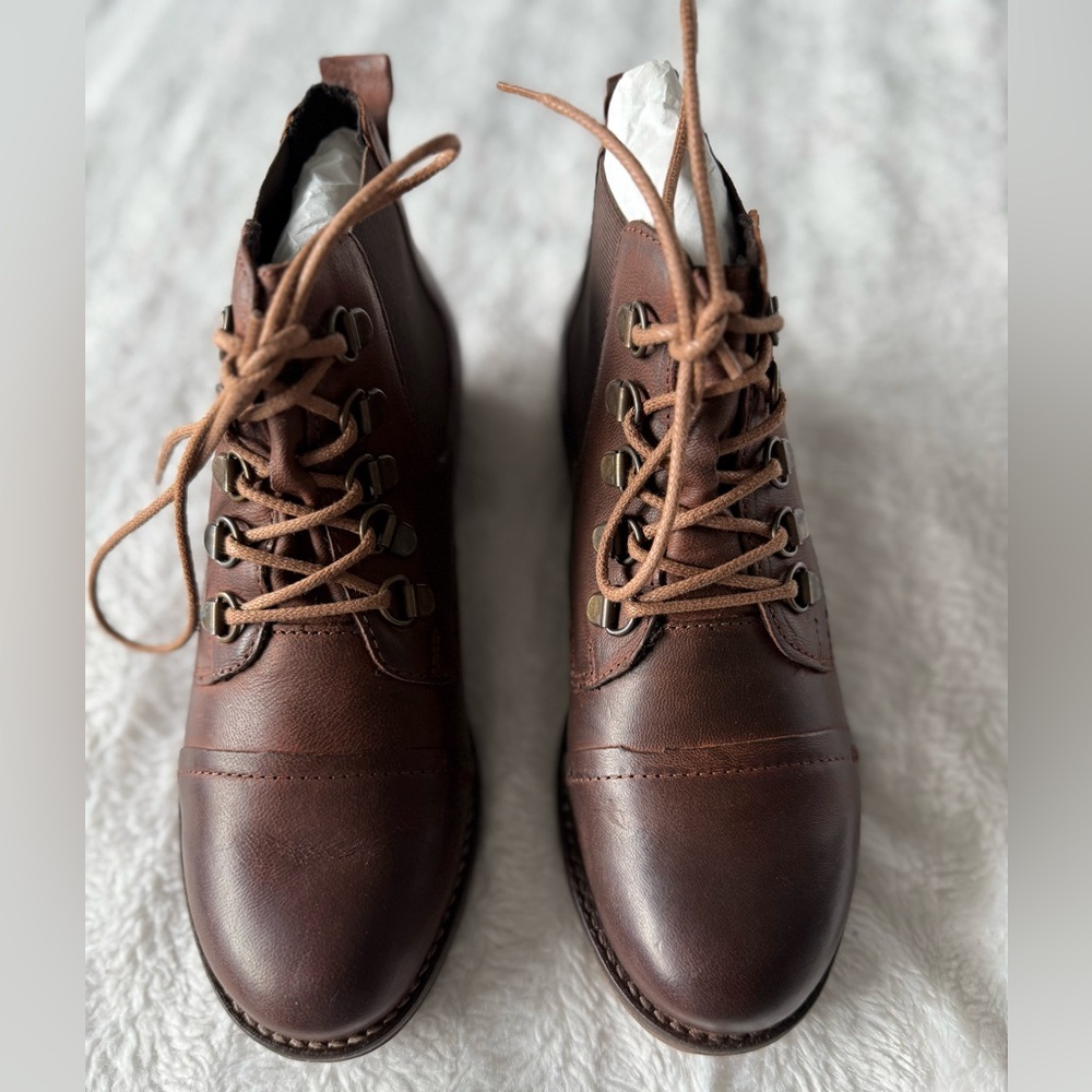 New Josef Seibel Seibel Sienna Leather Lace Up Boots Sz 36/5.5